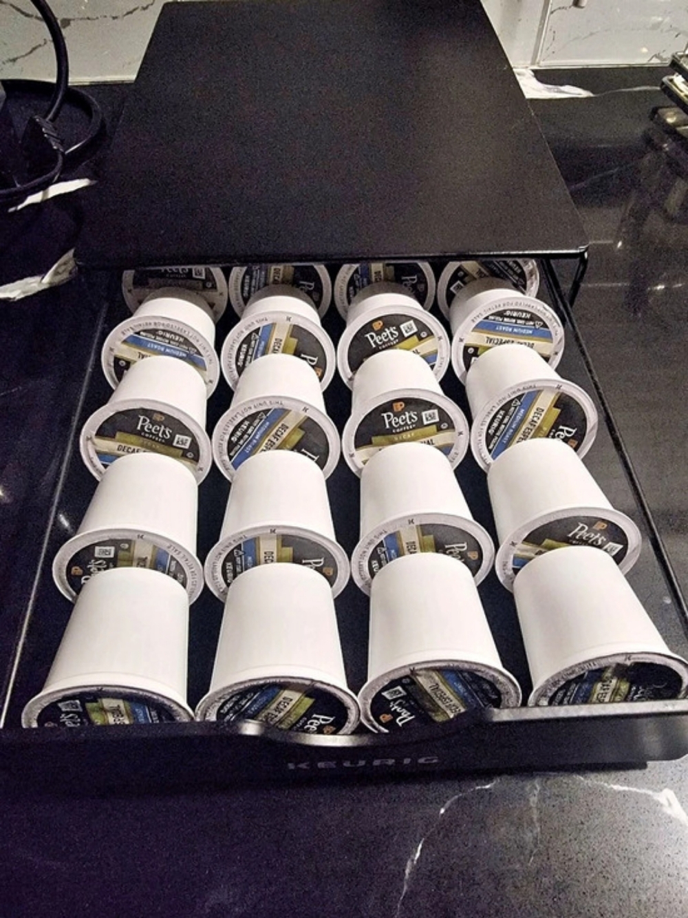 Keurig Under Brewer Storage Drawer Coffee Pod Holder Black